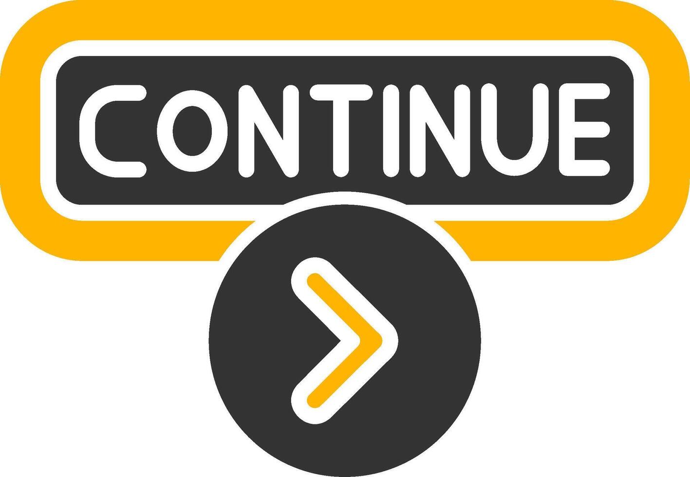 Continue Glyph Two Color Icon vector