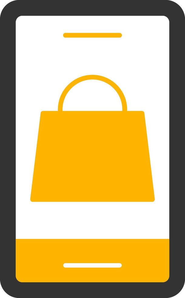 OnGlyph Two Color Shopping Glyph Two Color Icon vector