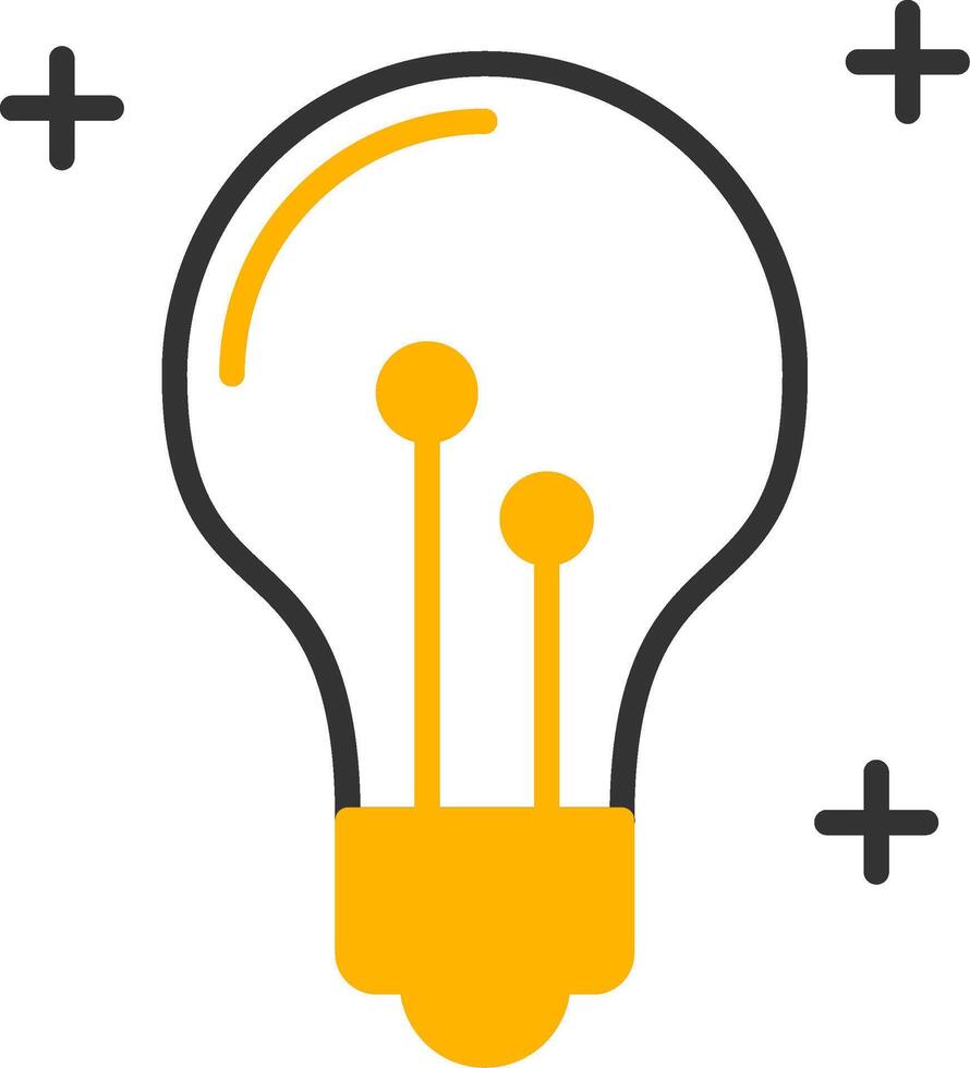 Idea Glyph Two Color Icon vector