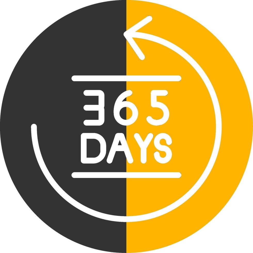 365 Days Glyph Two Color Icon vector