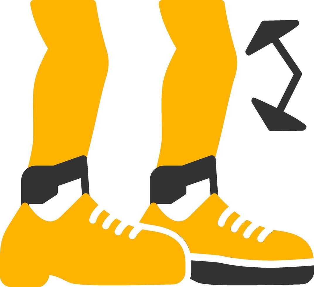Bending Glyph Two Color Icon vector