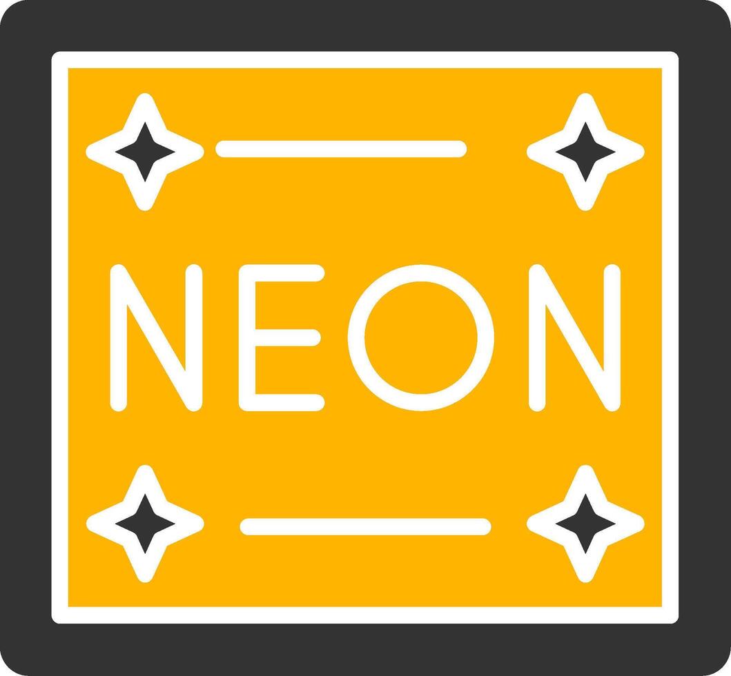 Neon Glyph Two Color Icon vector