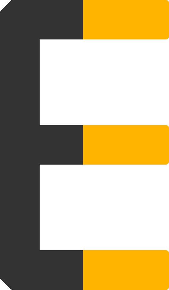Capital E Icon vector