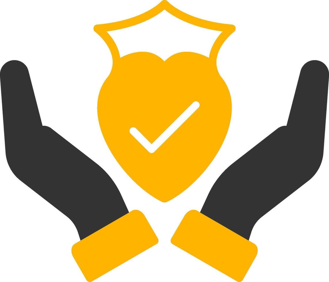 Trust Glyph Two Color Icon vector