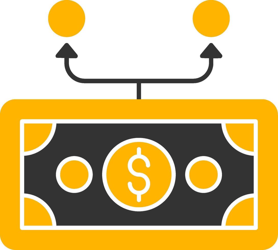 Expenses Division Glyph Two Color Icon vector