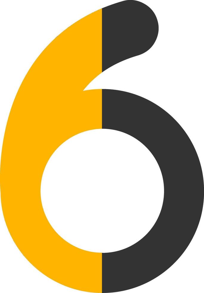 Six Glyph Two Color Icon vector