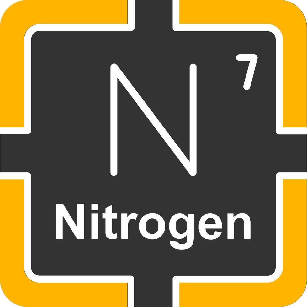 Nitrogen Glyph Two Color Icon vector