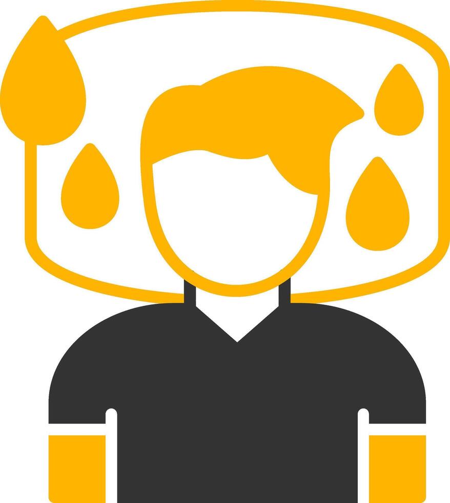 Night Sweat Glyph Two Color Icon vector