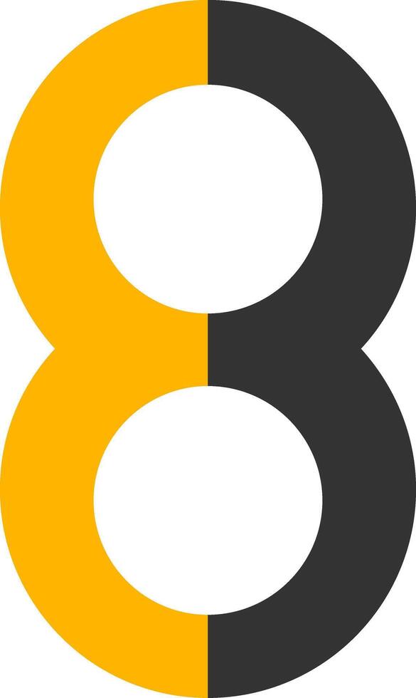 Eight Glyph Two Color Icon vector