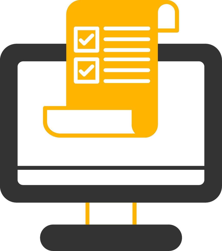 Brief Glyph Two Color Icon vector