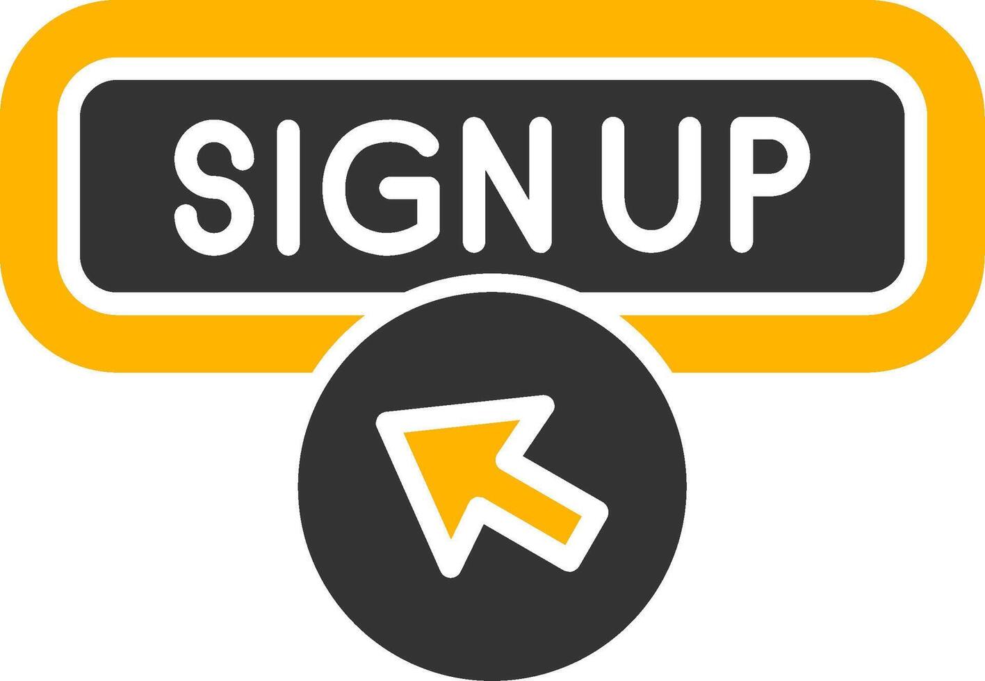 Sign Up Glyph Two Color Icon vector