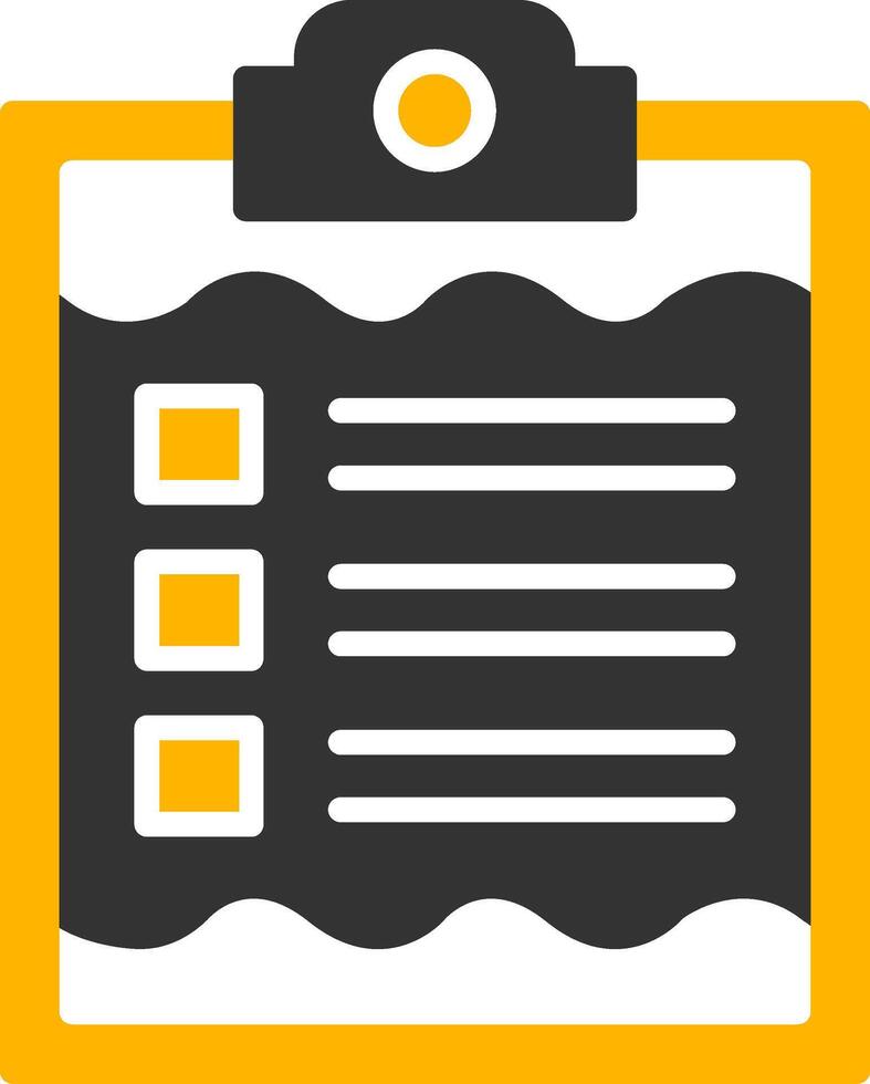 Clipboard Glyph Two Color Icon vector