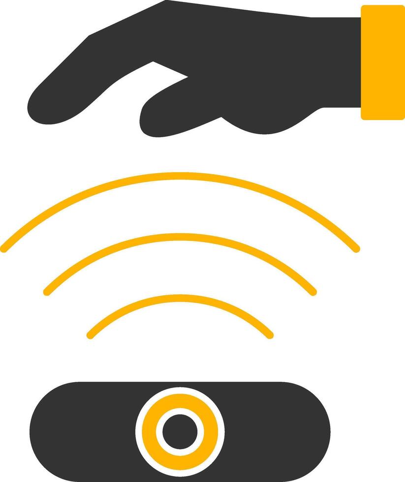 Hand Sensor Glyph Two Color Icon vector
