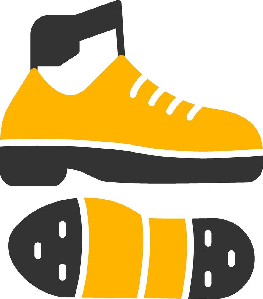 Tap Shoes Glyph Two Color Icon vector