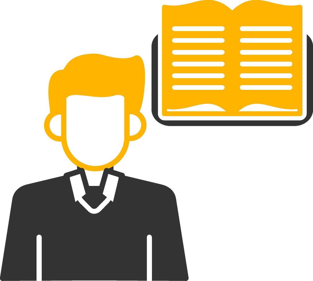 Lifelong Learning Glyph Two Color Icon vector