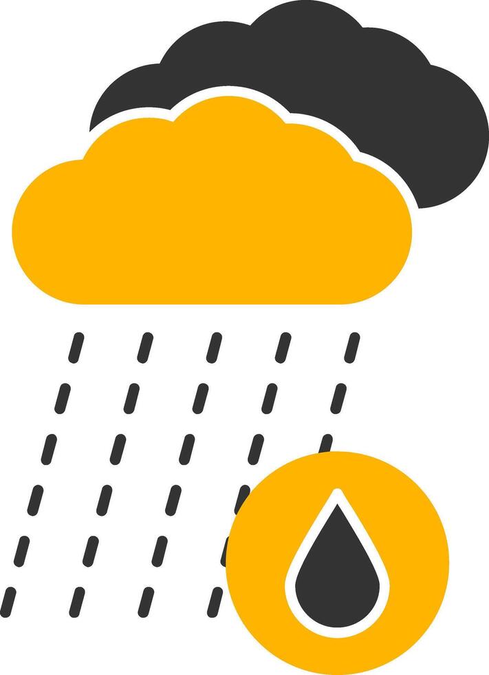 Rain Glyph Two Color Icon vector