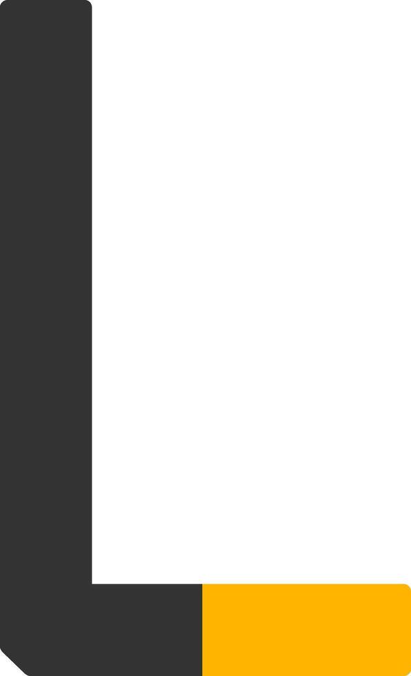 Capital L Icon vector