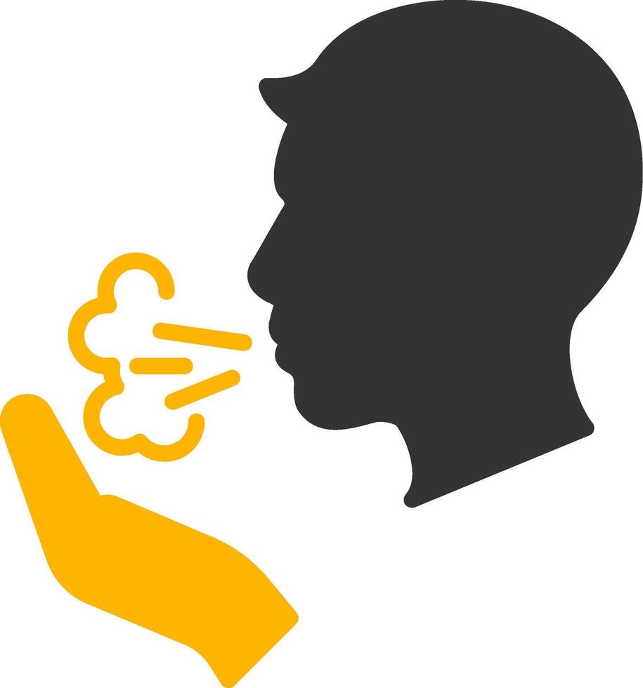 Blood Cough Glyph Two Color Icon vector