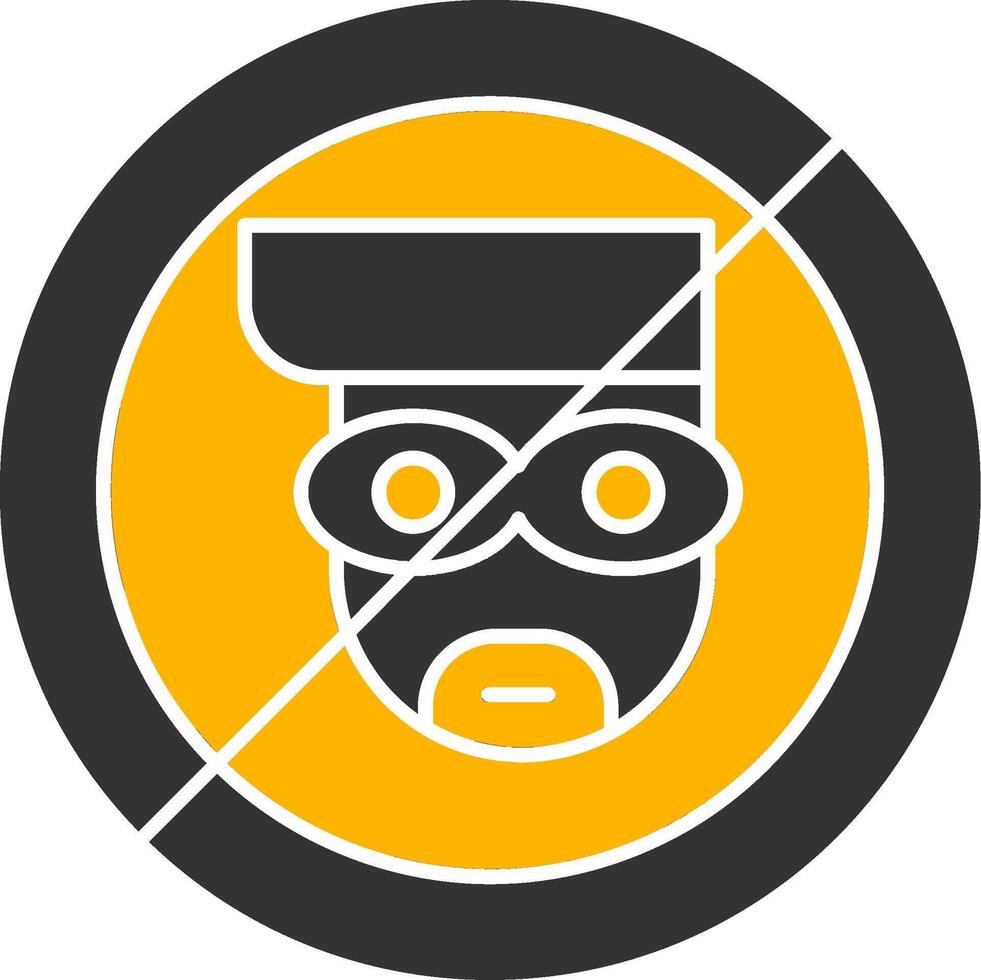 Anti Theft Glyph Two Color Icon vector