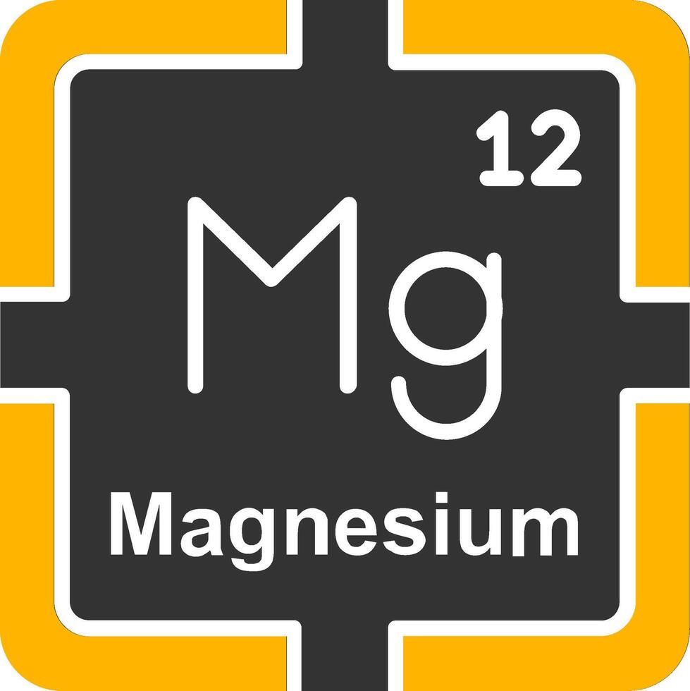 Magnesium Glyph Two Color Icon vector