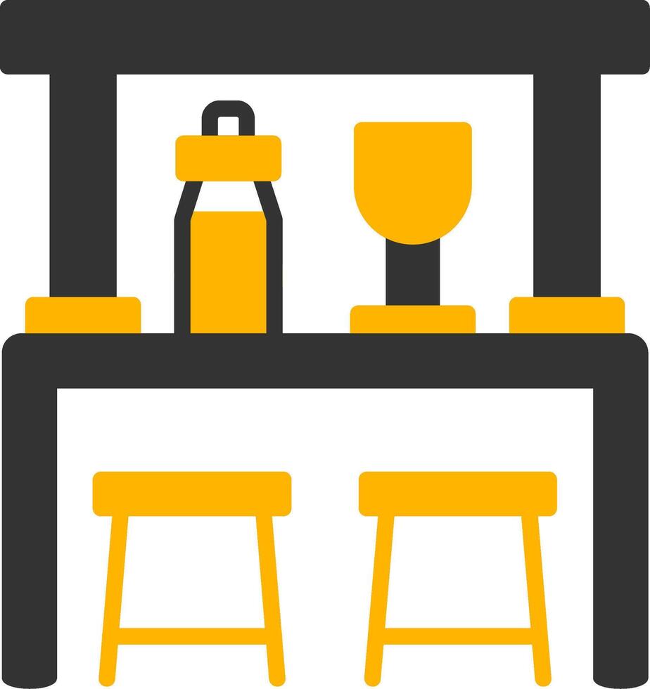 Bar Glyph Two Color Icon vector