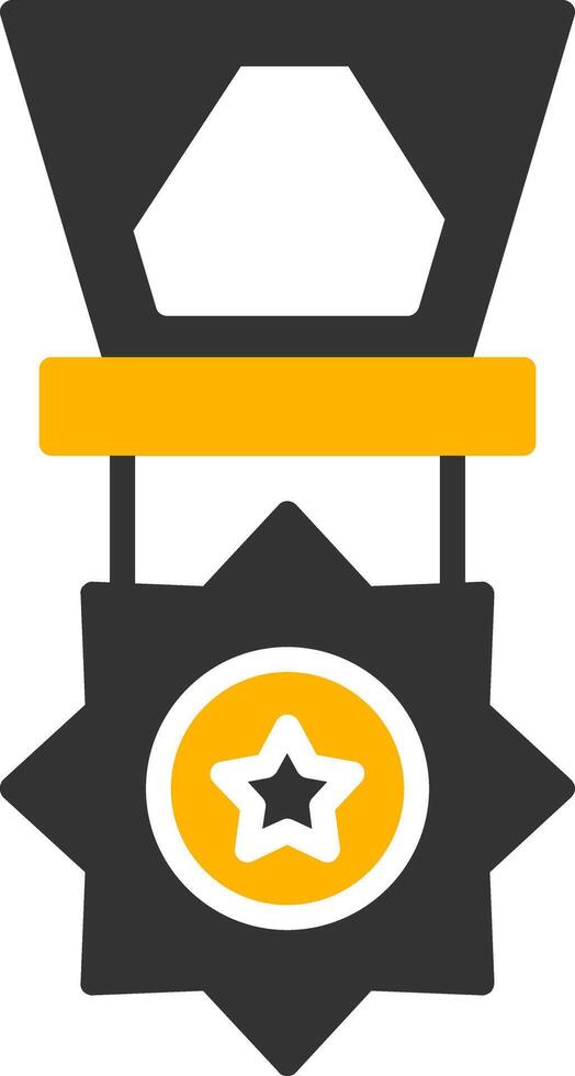 Medal Glyph Two Color Icon vector