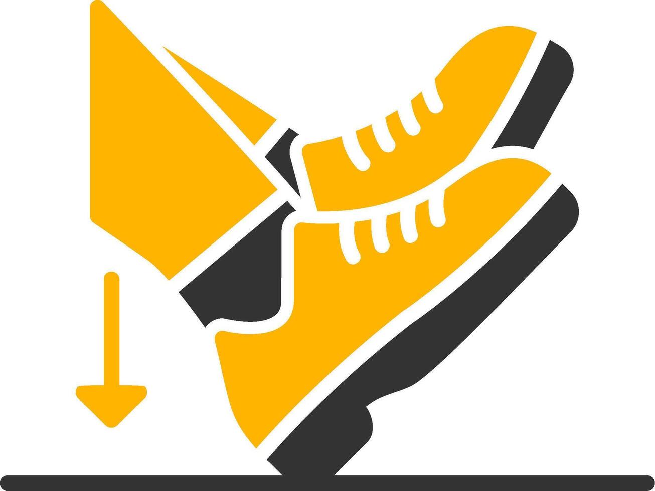 Heel Dig Glyph Two Color Icon vector