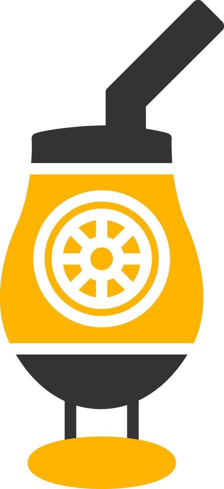 Cocktail Glyph Two Color Icon vector