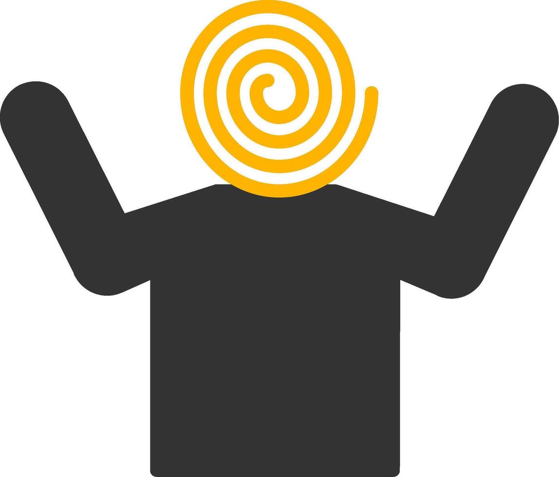 Hallucination Glyph Two Color Icon vector