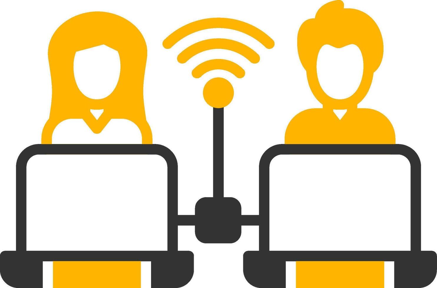 Remote Access Glyph Two Color Icon vector