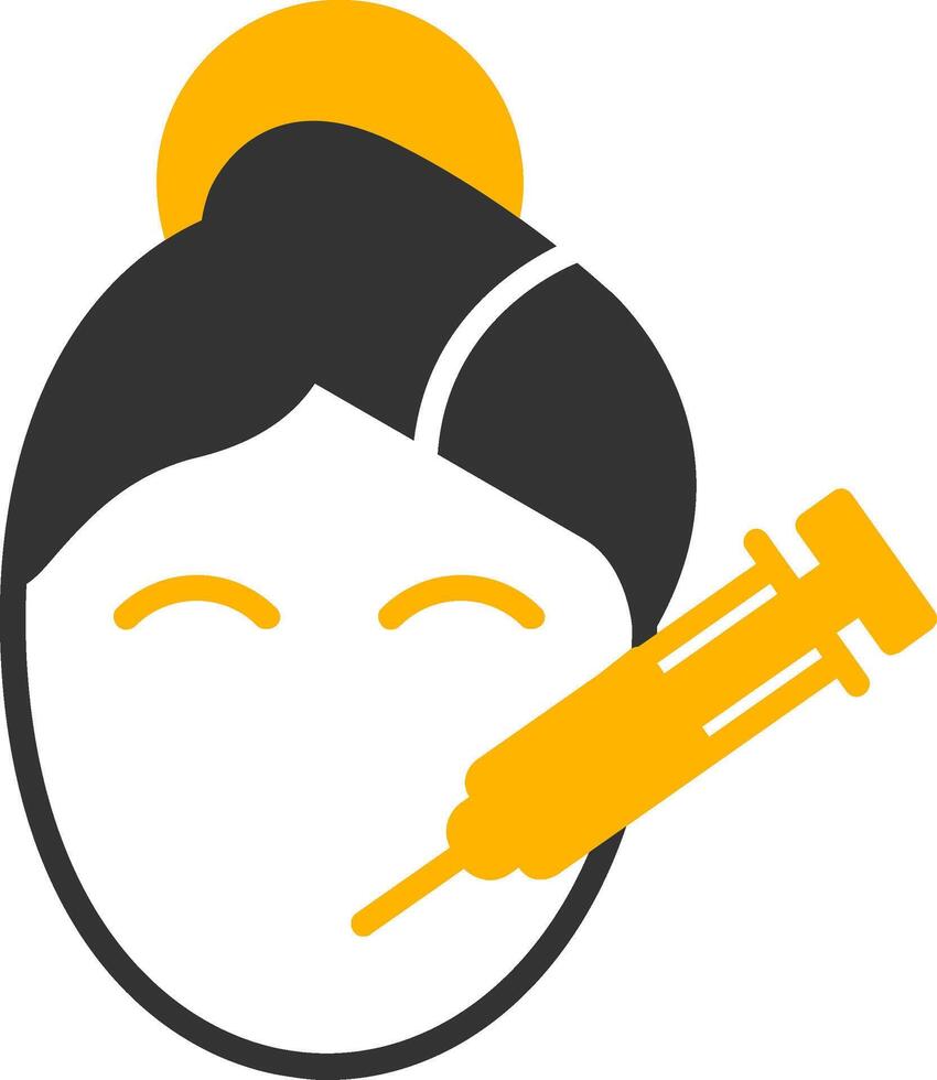 Botox Glyph Two Color Icon vector