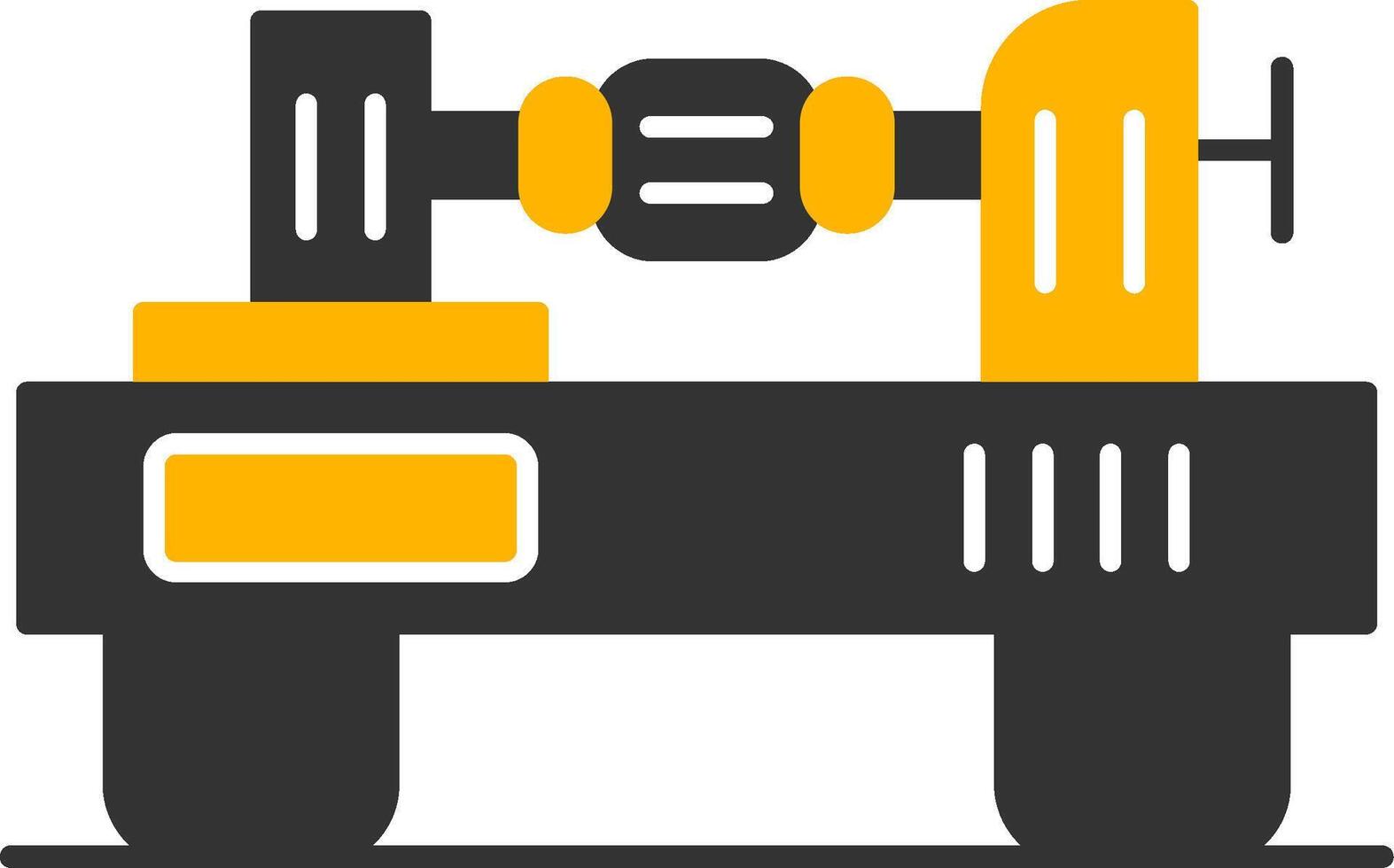 Lathe Glyph Two Color Icon vector