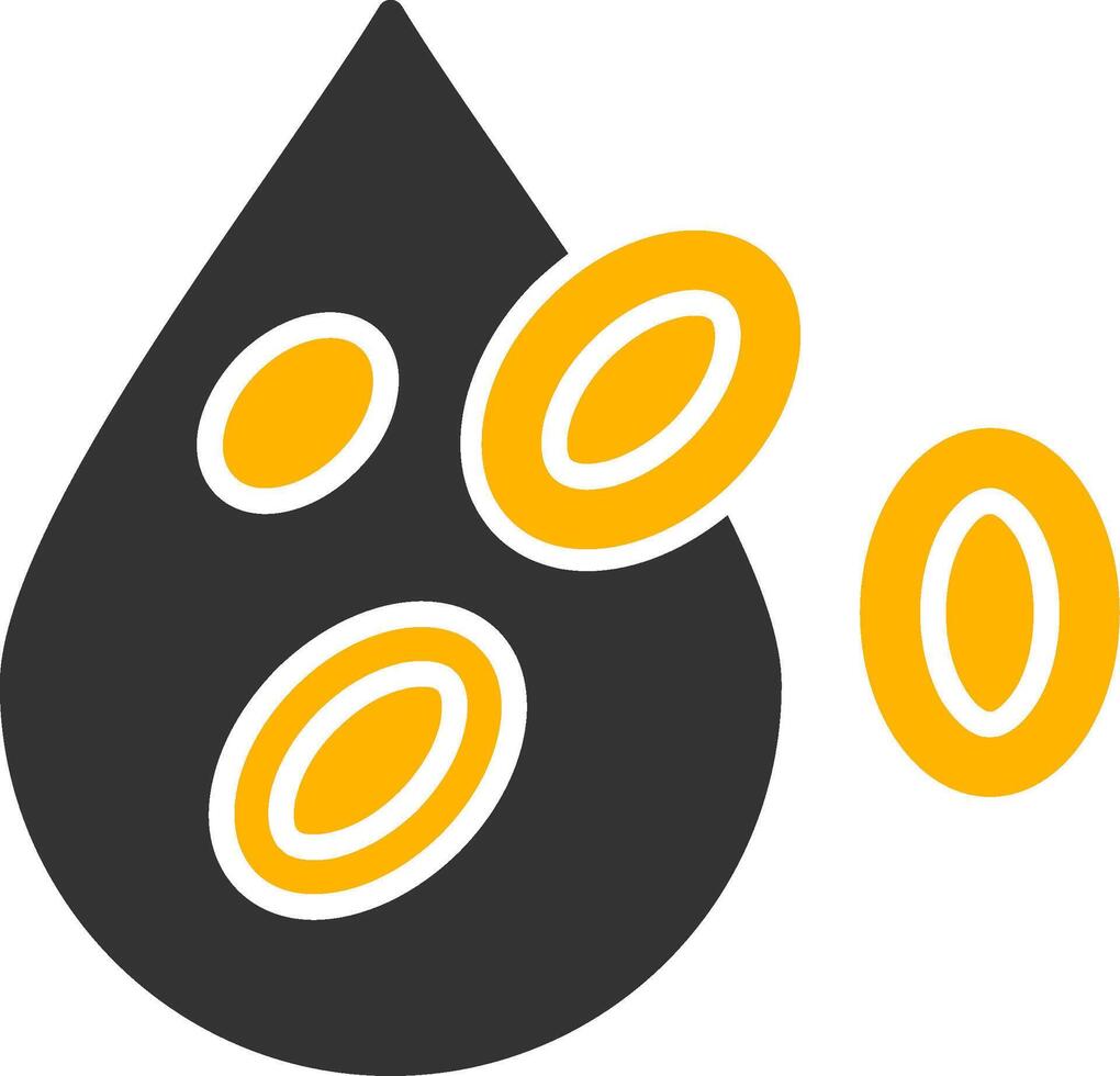 Platelet Glyph Two Color Icon vector