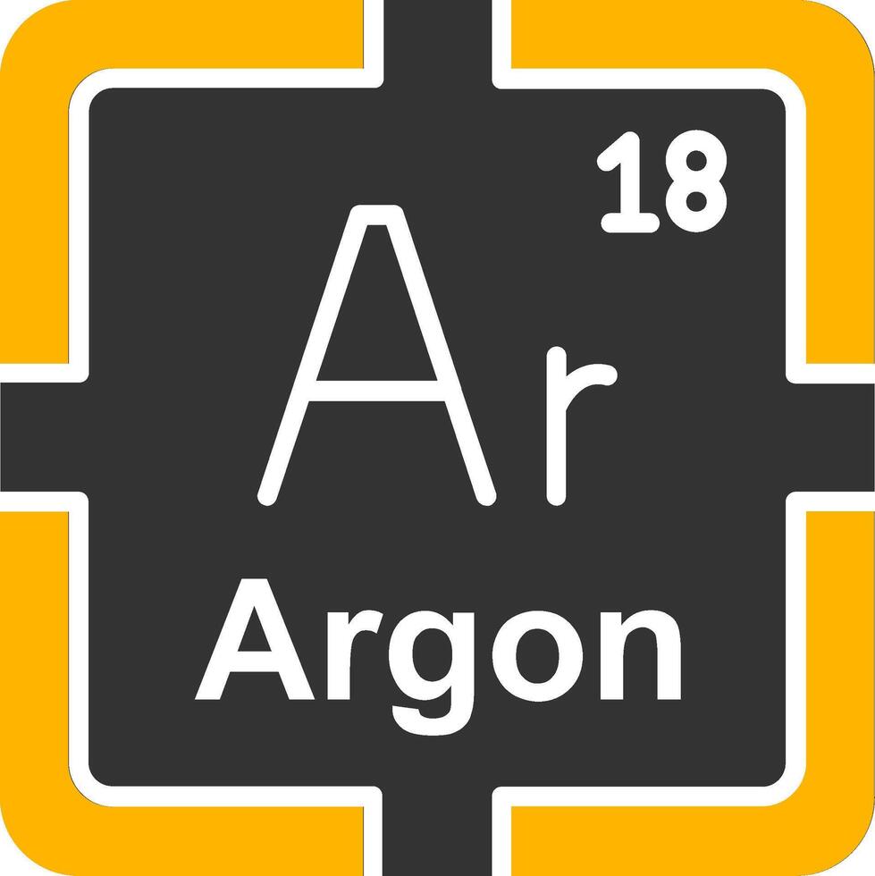 Argon Glyph Two Color Icon vector