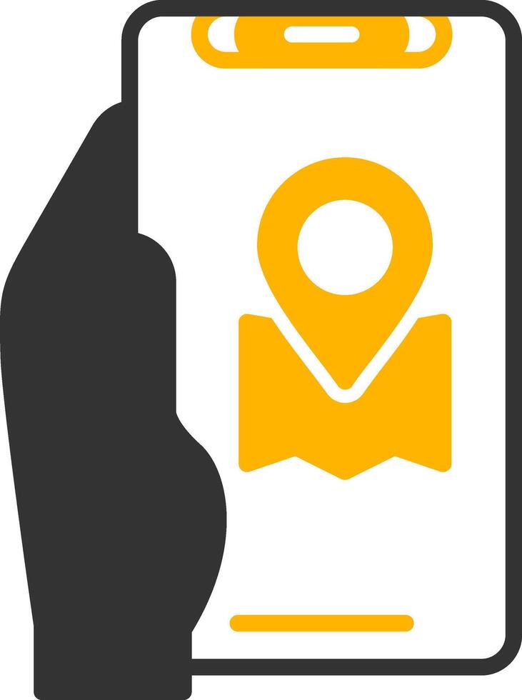 Location App Glyph Two Color Icon vector