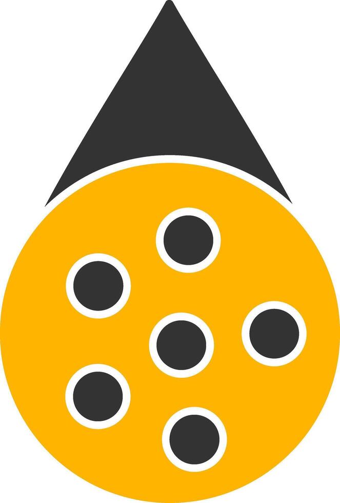 Water Borne Glyph Two Color Icon vector