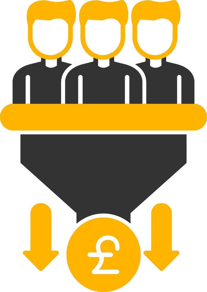 Sales PipeGlyph Two Color Glyph Two Color Icon vector