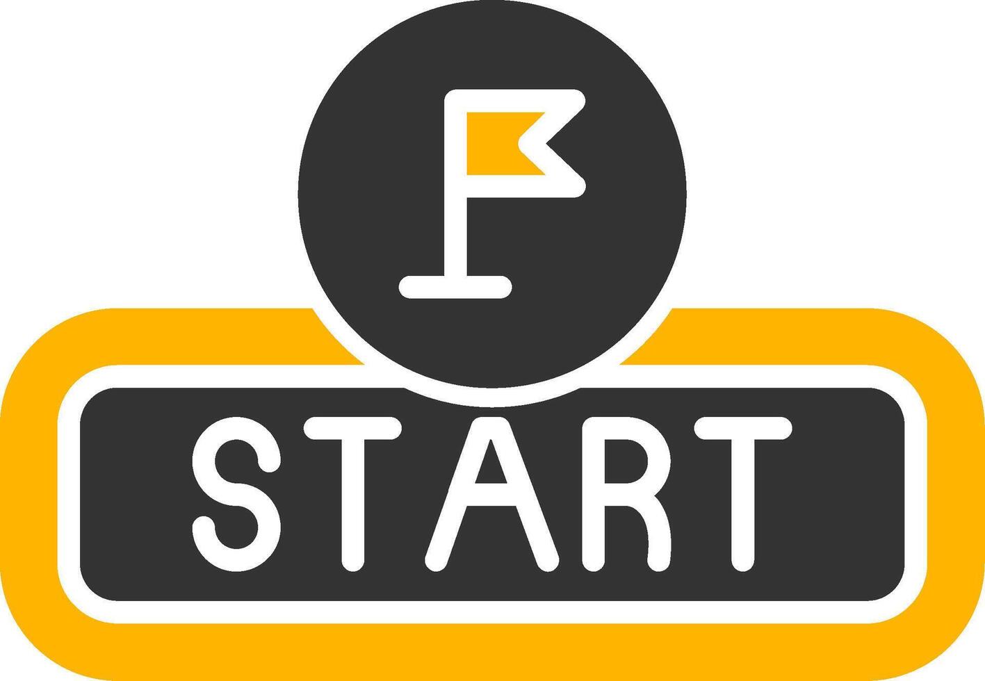 Start Glyph Two Color Icon vector