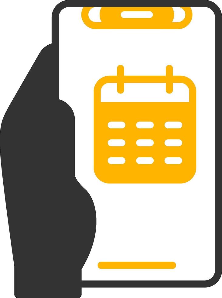 Calendar Glyph Two Color Icon vector