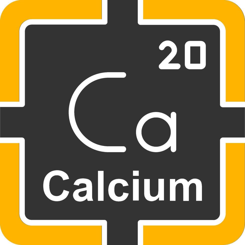 Calcium Glyph Two Color Icon vector