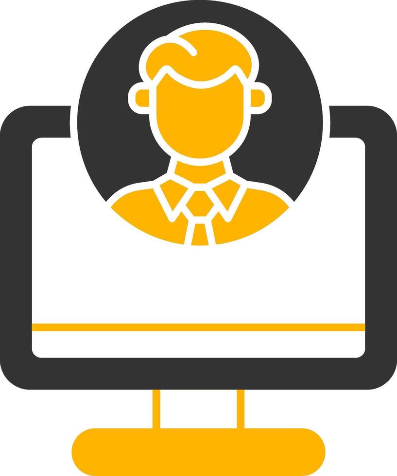 Freelancer Profile Glyph Two Color Icon vector