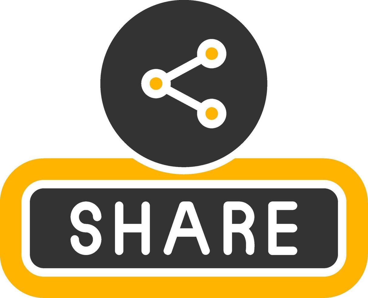 Share Glyph Two Color Icon vector