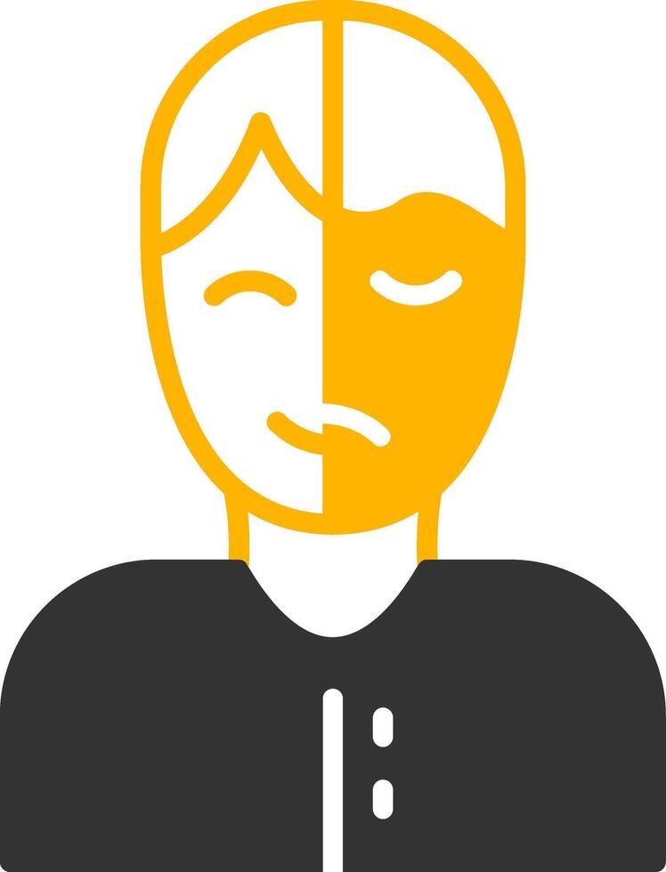 Personality Disorder Glyph Two Color Icon vector