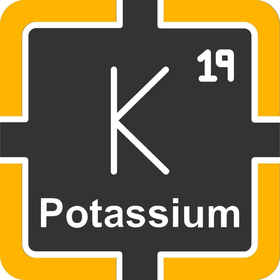 Potassium Glyph Two Color Icon vector