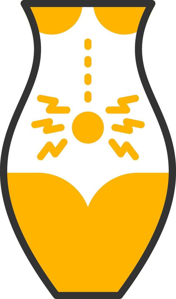 Belly Pain Glyph Two Color Icon vector