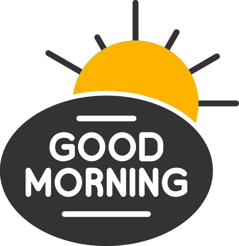 Good Morning Sticker Icon 47499603 Vector Art at Vecteezy