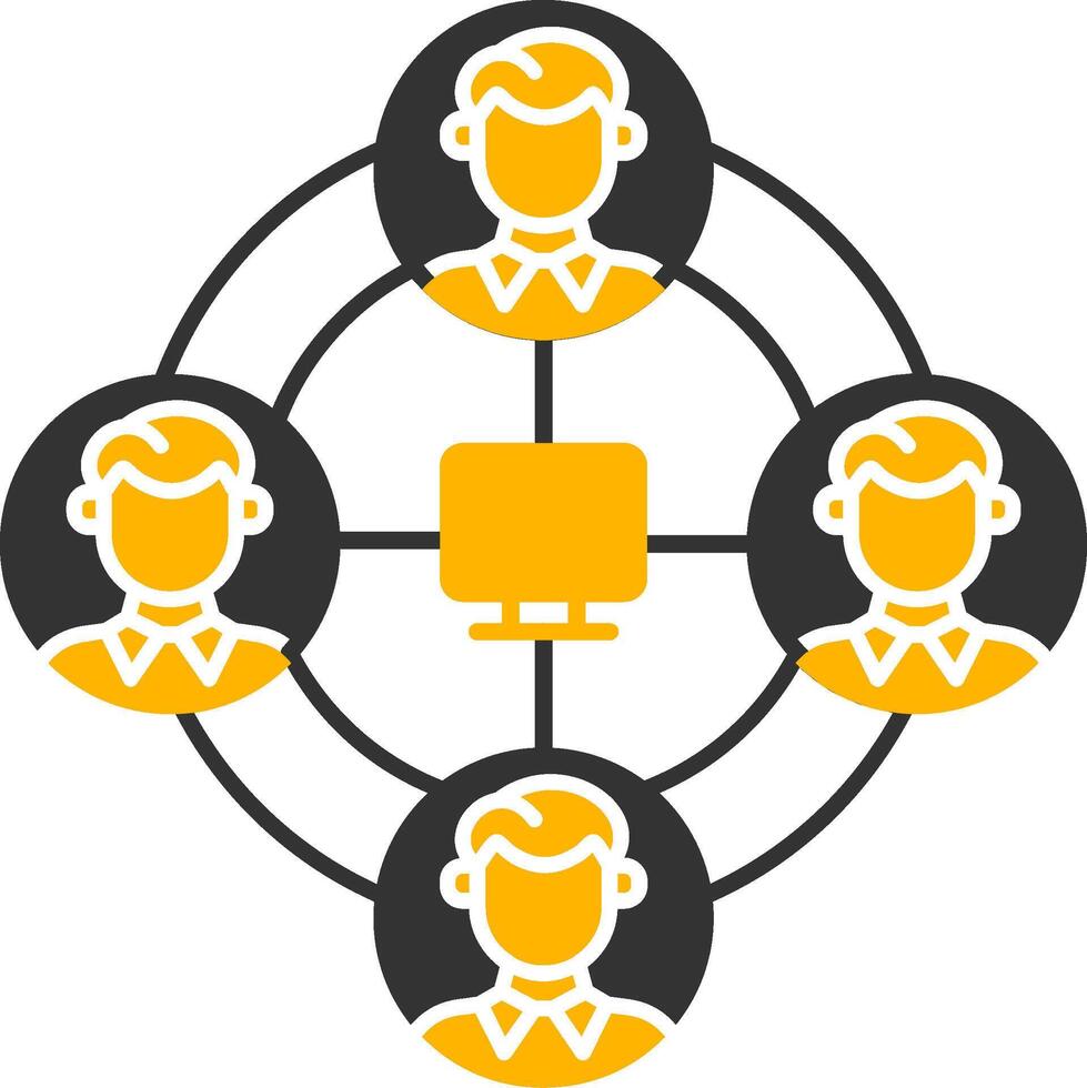 Remote Job Glyph Two Color Icon vector