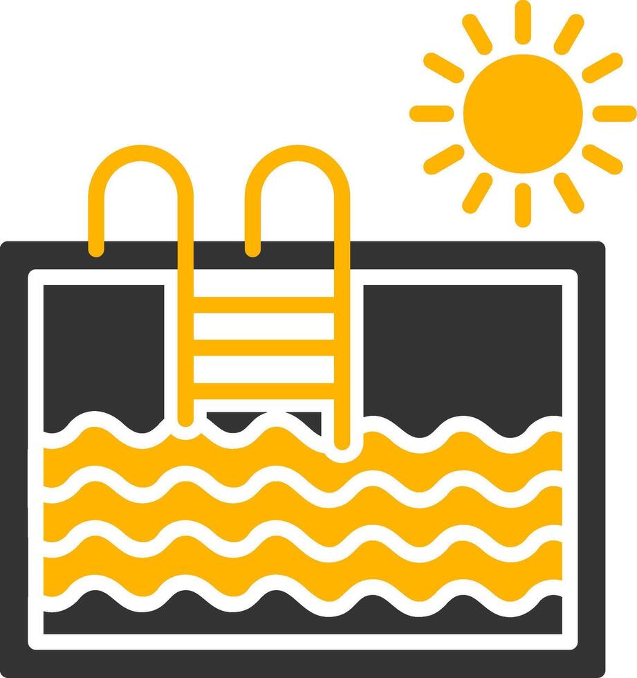Swimming Pool Glyph Two Color Icon vector