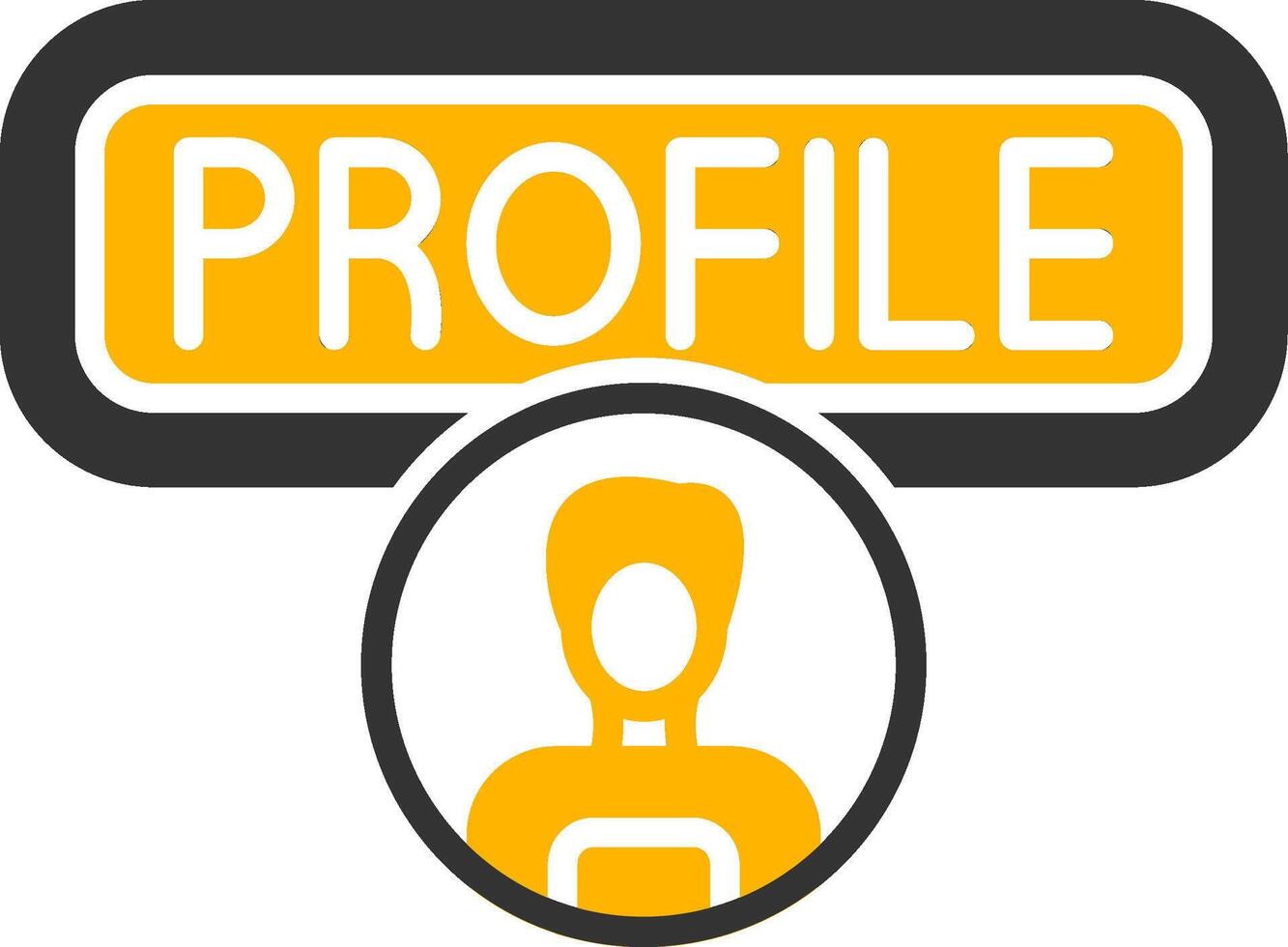 User Profile Glyph Two Color Icon vector