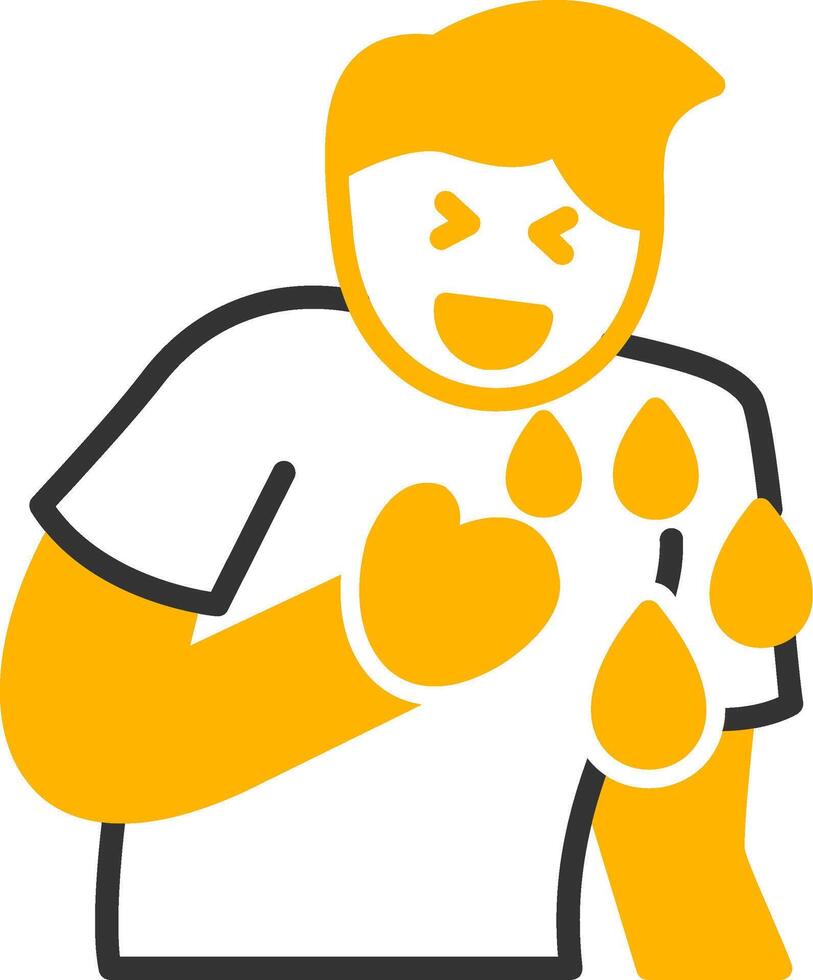 Hemoptysis Glyph Two Color Icon vector